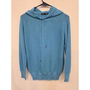 Gobi Mongolian Cashmere Blue Hoodie Size Small Elevated Basics Quiet Luxury